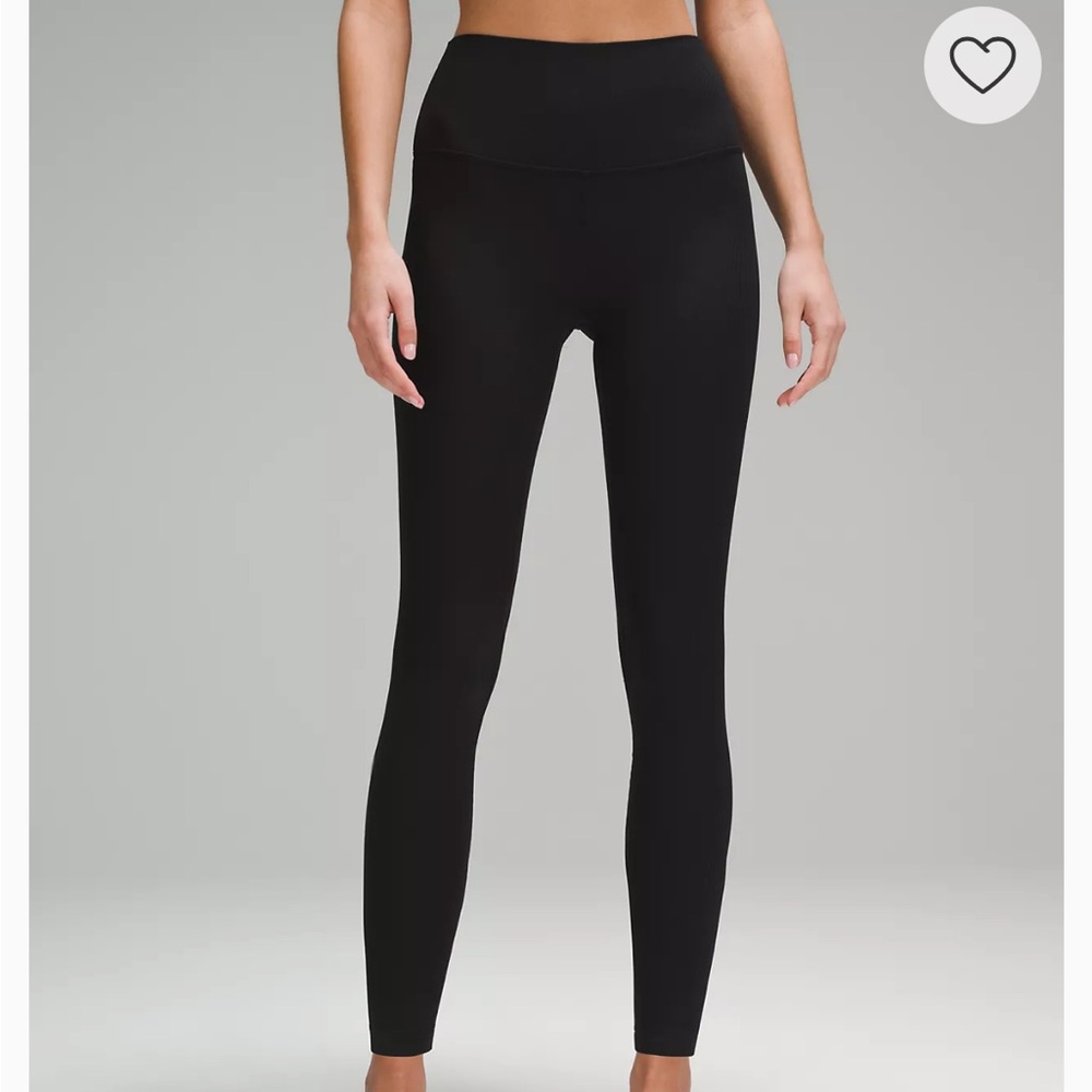 lululemon black align ribbed HR legging 28”